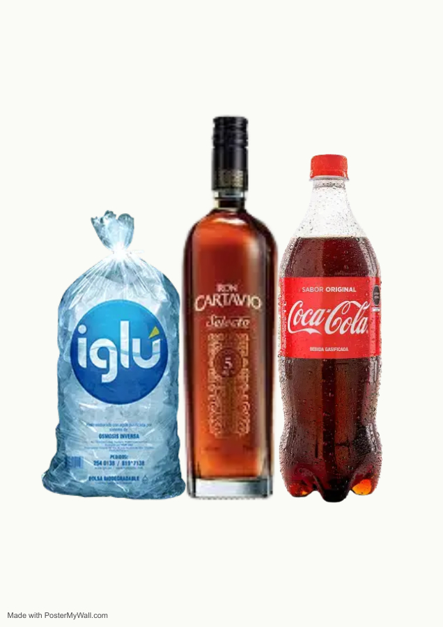 COMBO Ron Selecto Cartavio 750ml + Coca Cola 1lt + Hielo 1.5kg SKU 15937030